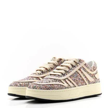 Jimmy Choo Glitter Cash Sneakers 37.5 Ballet Pink 3 of 10