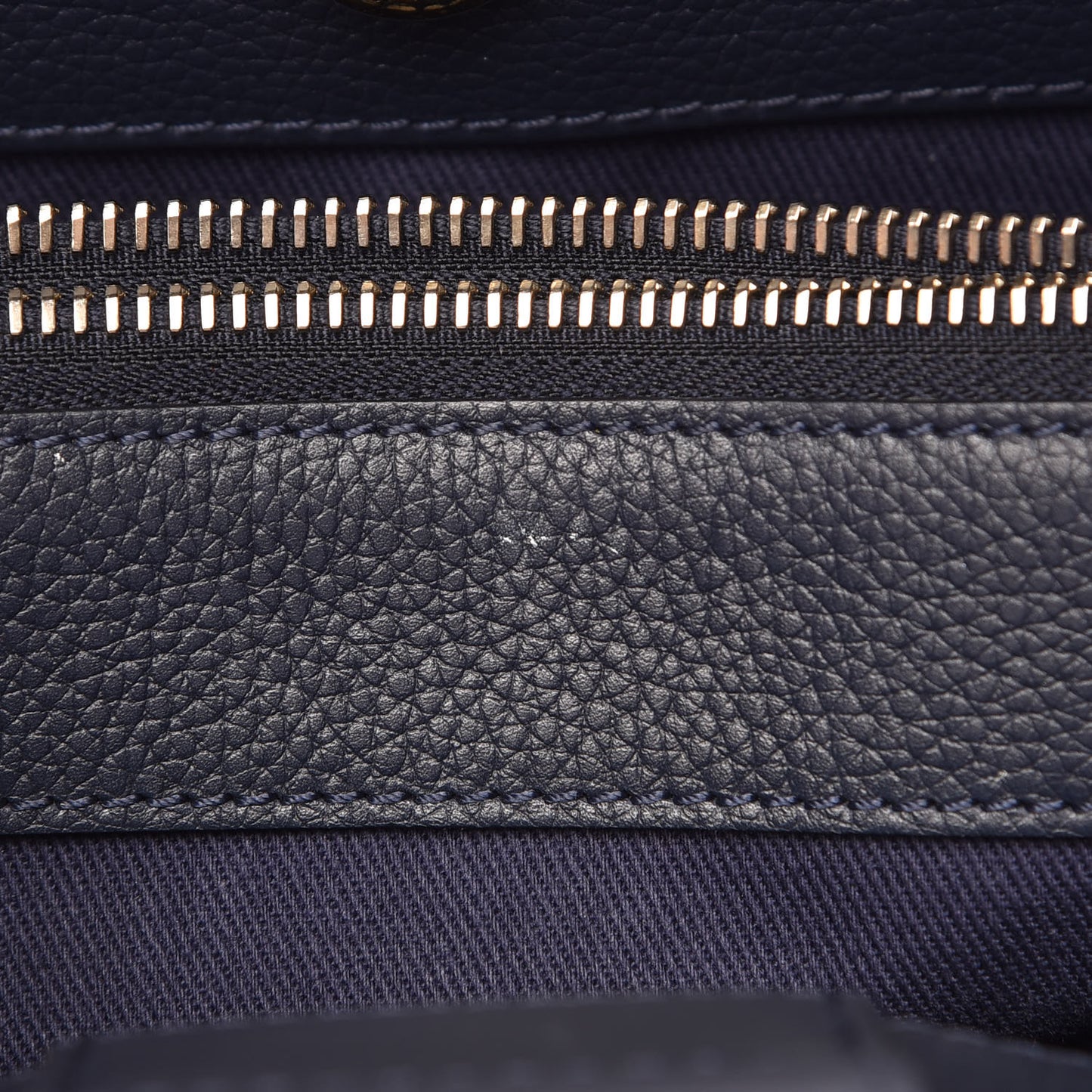 Grained Calfskin Medium Neo Executive Shopper Tote Dark Blue