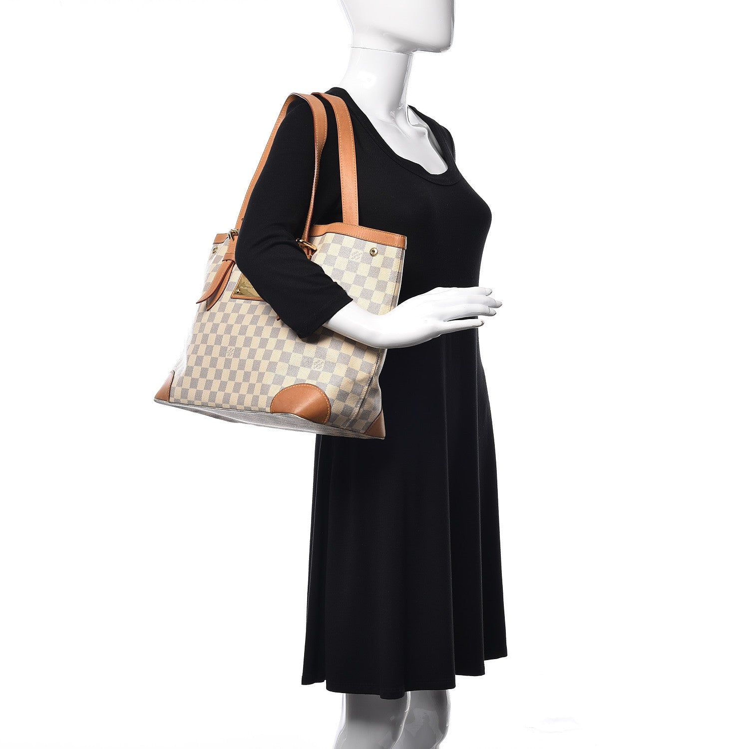 Louis Vuitton Damier Azur Hampstead MM 2 of 25