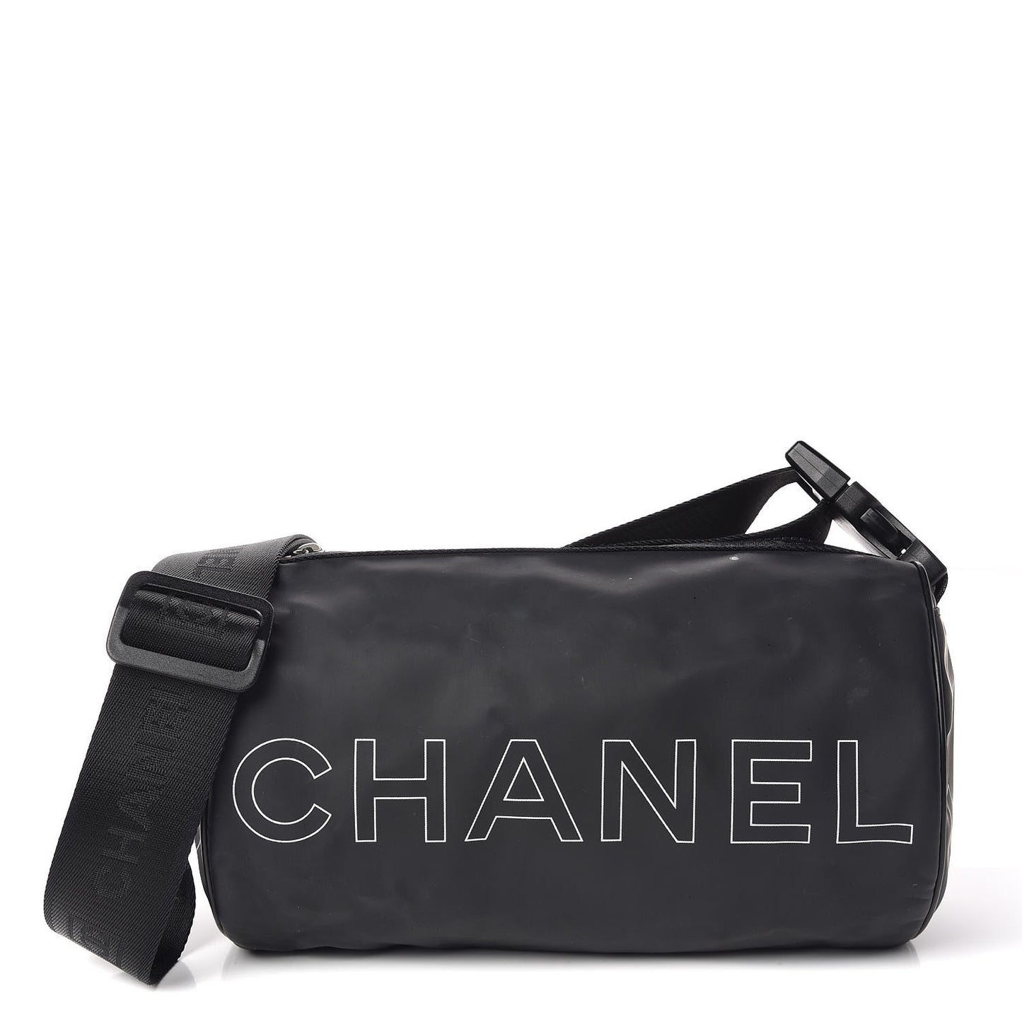Rubber Nylon Small Sport Duffle Black