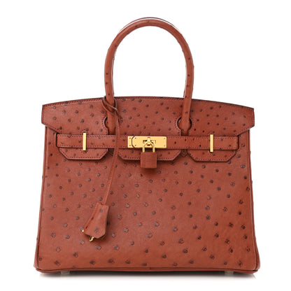 Hermes Ostrich Birkin 30 Brique 1 of 11