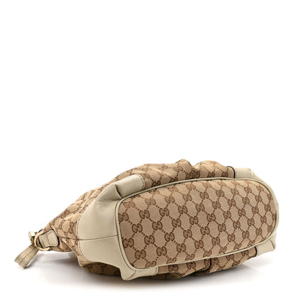 Gucci Monogram Margaux Calfskin Medium Sukey Top Handle Bag Beige Ebony Mystic White 4 of 11