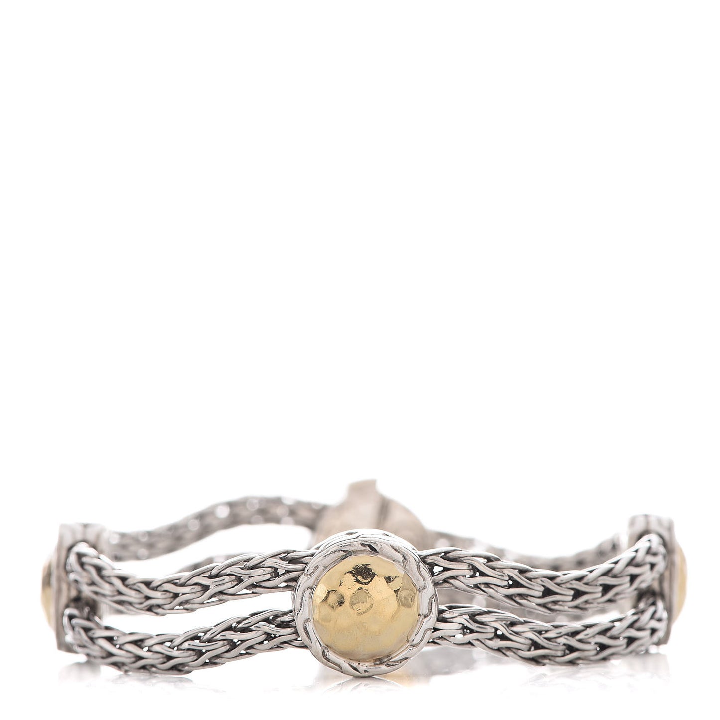 Sterling Silver 22K Yellow Gold 12mm Palu Station Bracelet