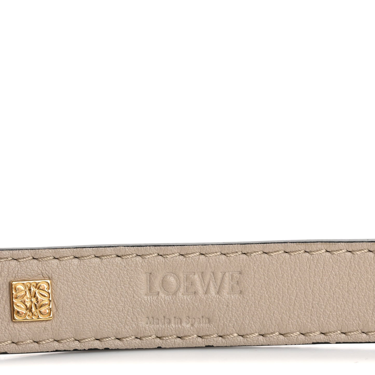 Calfskin Braided Loop Strap Light Caramel Sand Multicolor