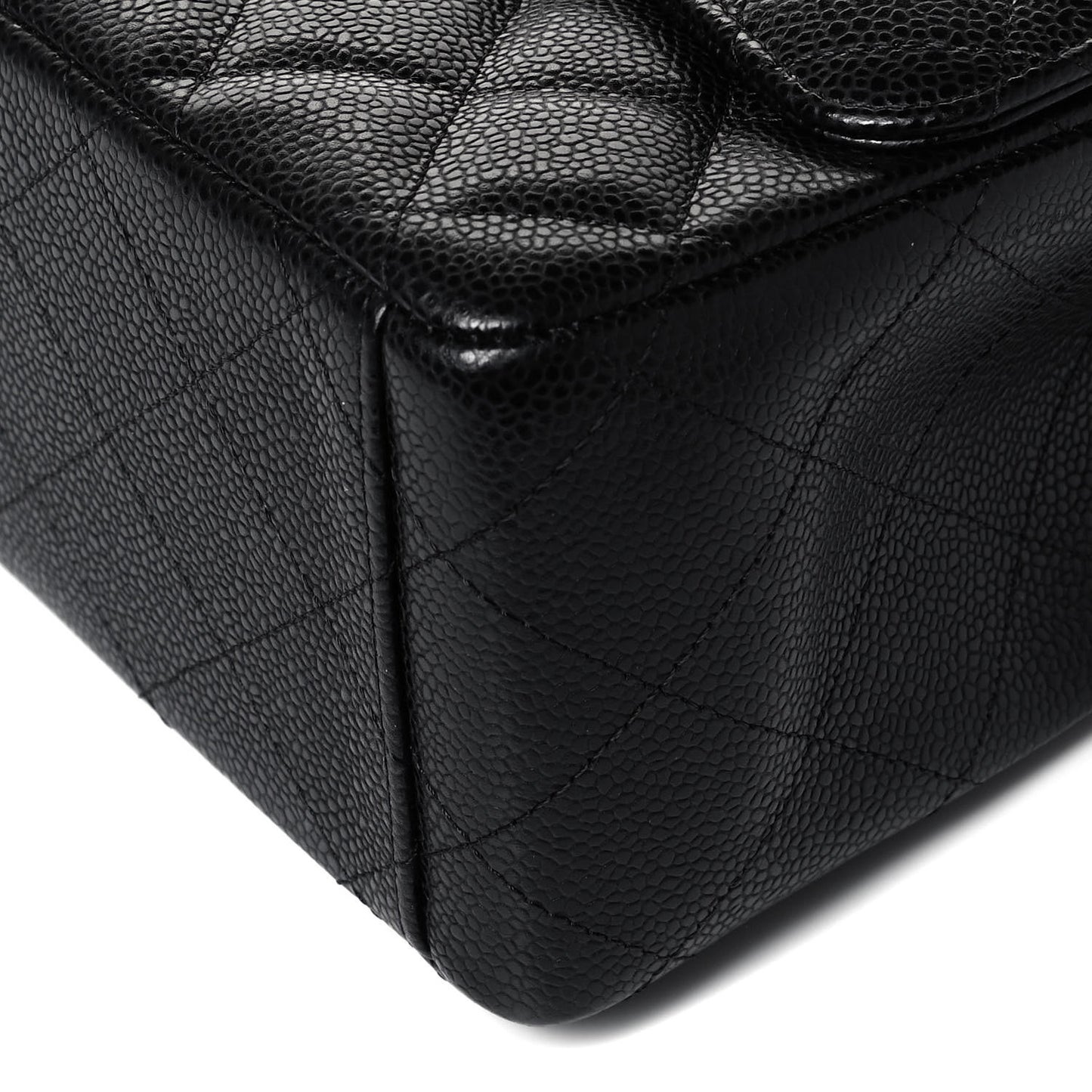 Caviar Quilted Maxi Double Flap Black
