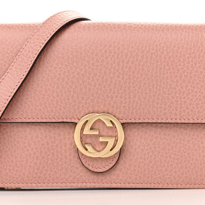 Gucci Dollar Calfskin Interlocking G Chain Wallet Soft Pink 8 of 17
