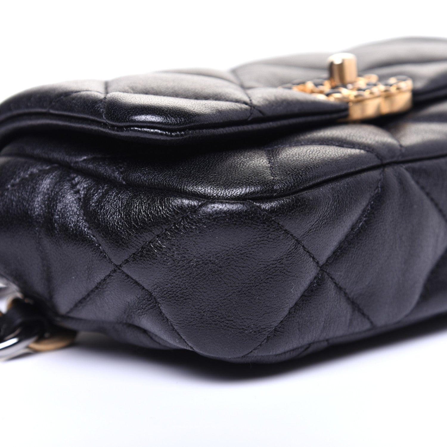 Chanel Lambskin Quilted 19 Waist Bag Black 6 of 13