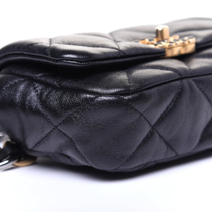 Chanel Lambskin Quilted 19 Waist Bag Black 6 of 13