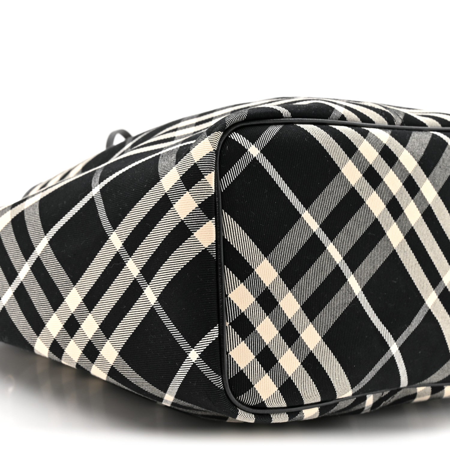 Burberry Check Medium Bucket Bag Black Calico 9 of 9