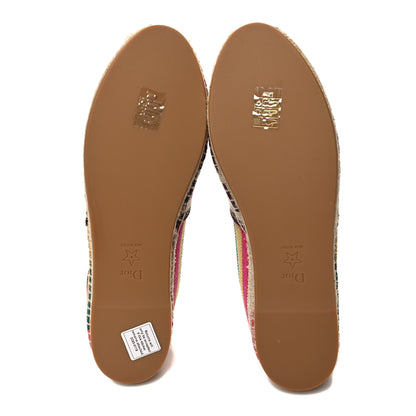 Christian Dior Cotton Embroidered Patchwork Granville Espadrille 41 Multicolor 5 of 9