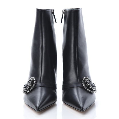 Christian Dior Lambskin Studded Buckle Ankle Boots 39 Black 2 of 10