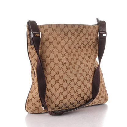 Gucci Monogram Large Flat Messenger Bag Dark Brown 3 of 9