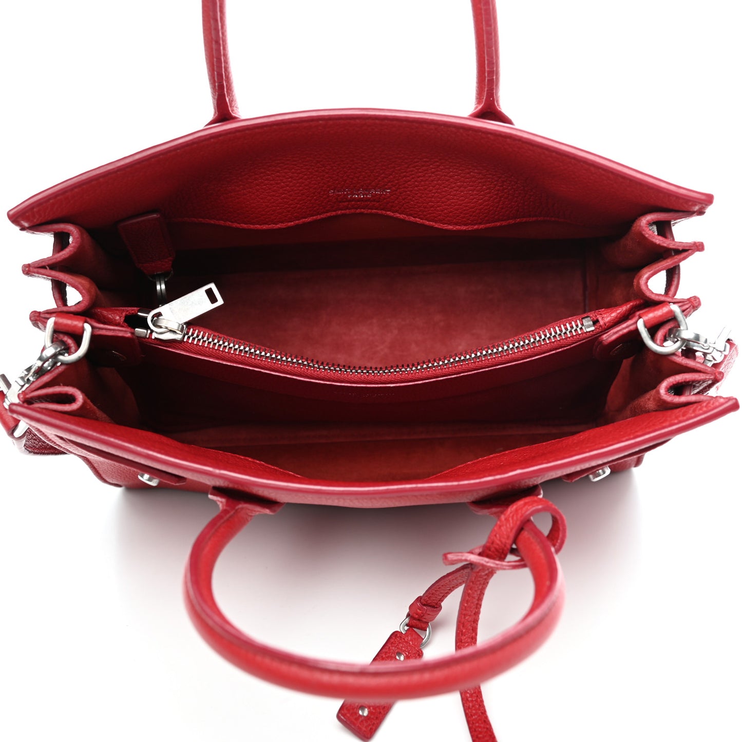 Grained Calfskin Baby Sac De Jour Souple Red