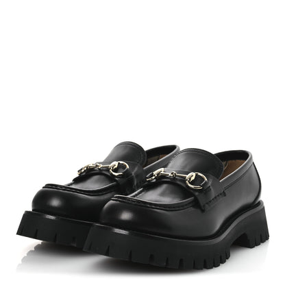 Gucci Betis Glamour Calfskin Womens Horsebit Loafers 37.5 Black 4 of 12