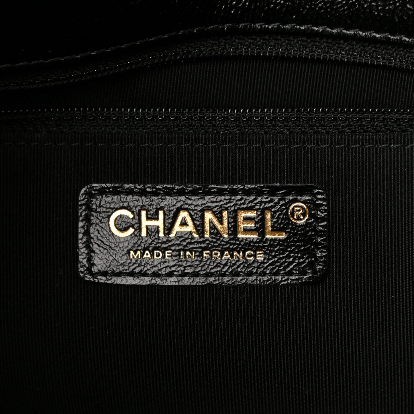 Crumpled Glazed Lambskin Quilted Small Flap Black