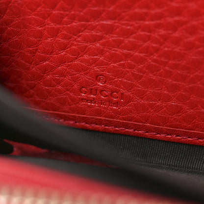 Gucci Pebbled Calfskin Soho Zip Around Wallet Red 6 of 7