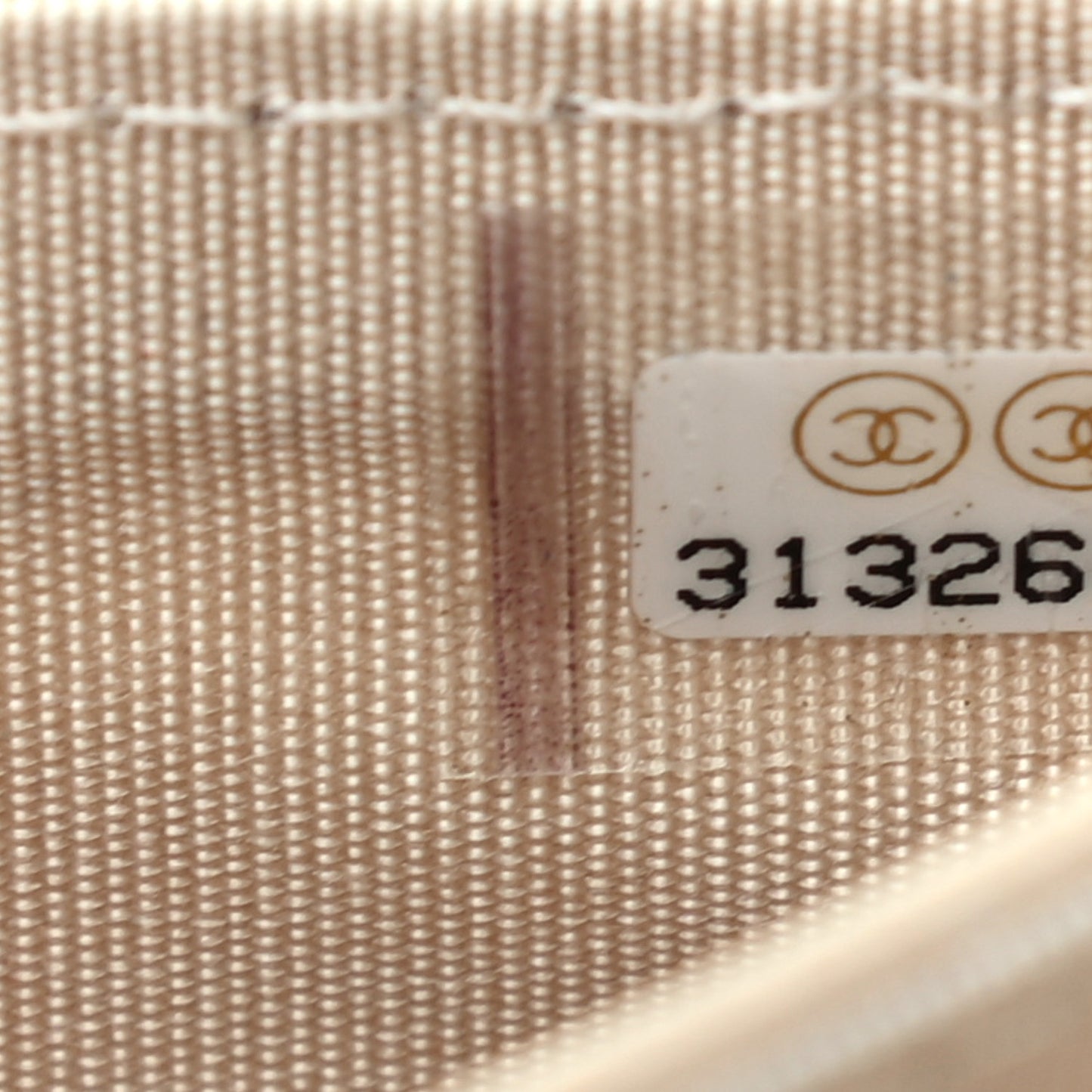 Caviar Pearl Quilted Coco Candy Flap Card Holder Beige