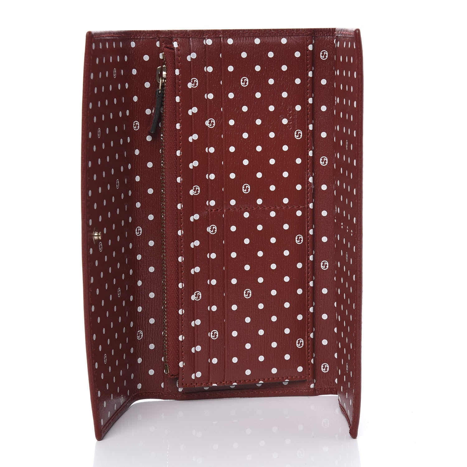 Gucci Calfskin GG Continental Wallet Red 5 of 8