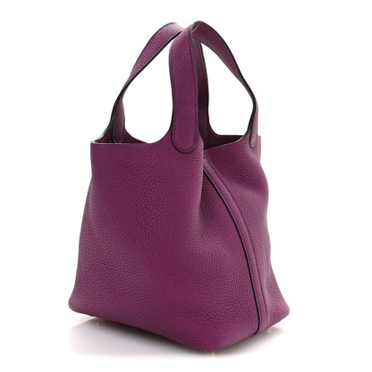 Hermes Taurillon Clemence Picotin Lock 18 PM Anemone 3 of 13