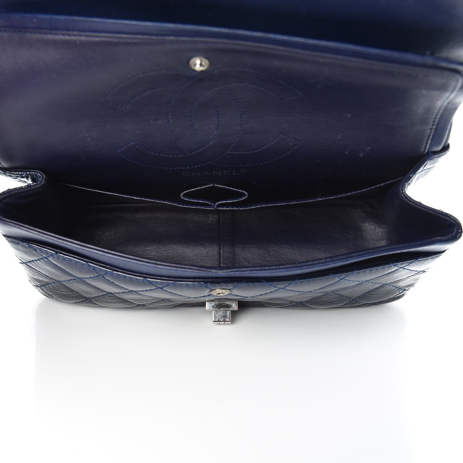 Chanel Distressed Patent Quilted 2.55 Reissue 226 Flap Navy 5 of 16