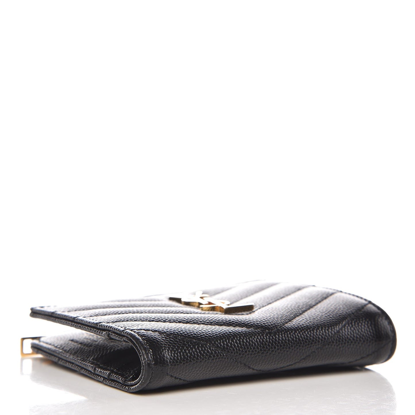 Grain De Poudre Matelasse Chevron Monogram Zipped Card Case Black