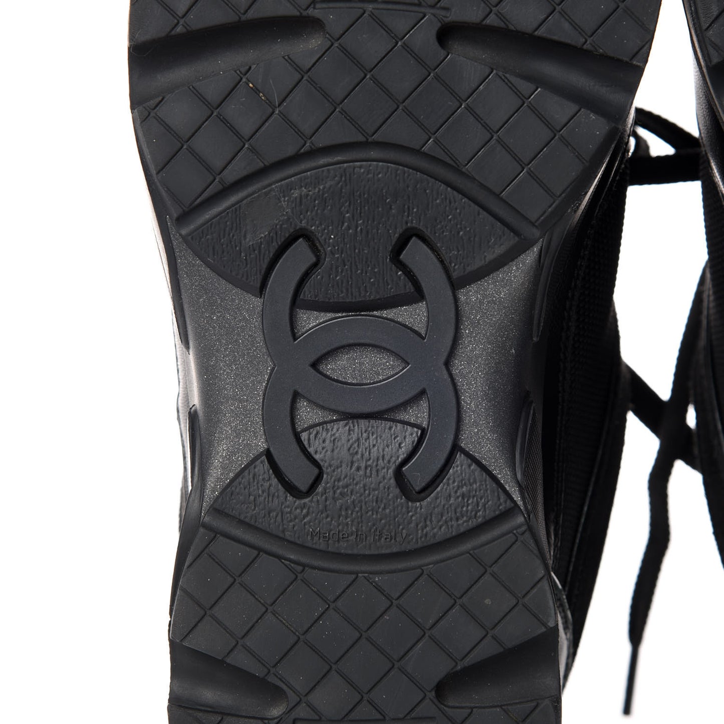Toile Suede Calfskin CC Sneakers 37.5 Black