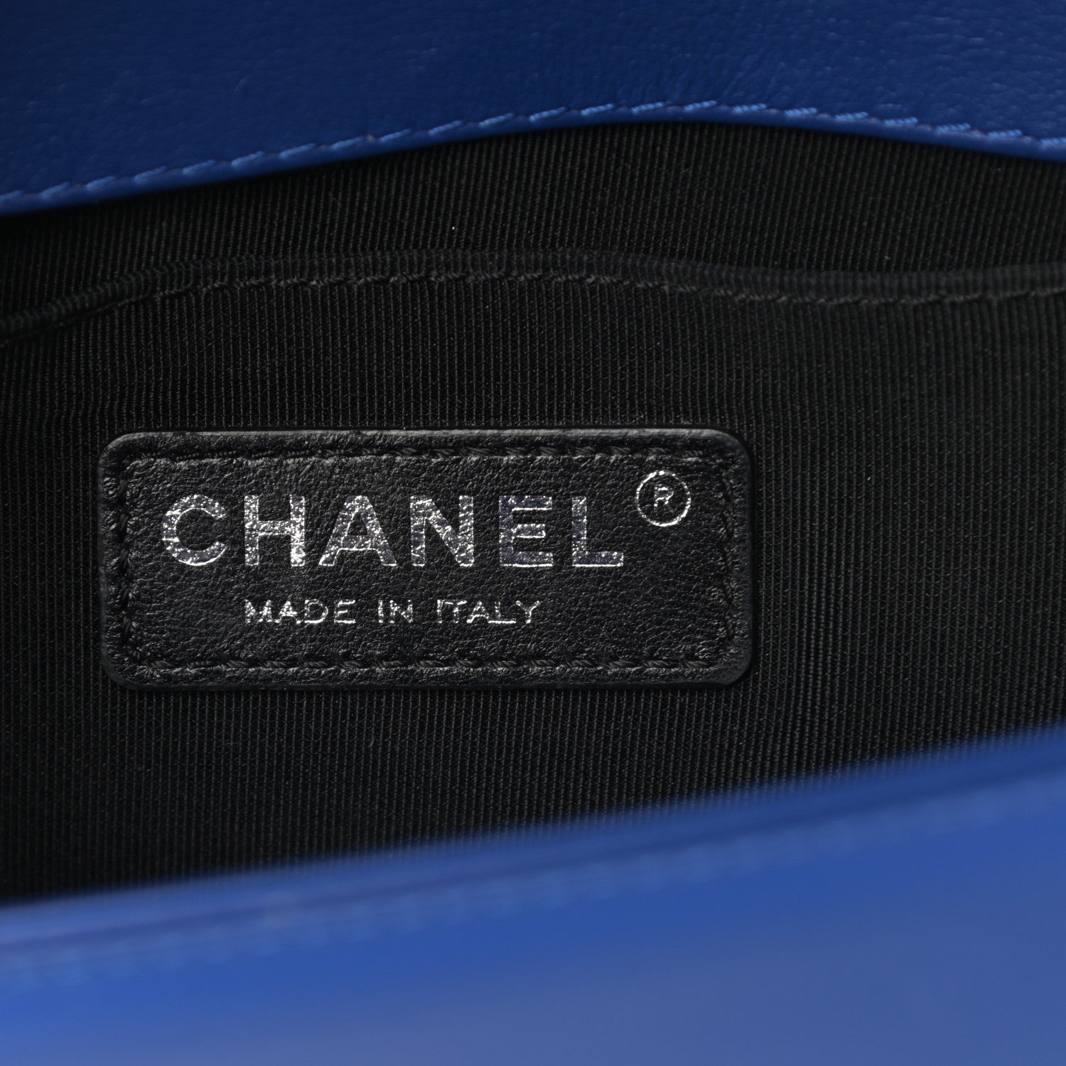 Chanel Patent Calfskin Quilted Small Plexiglass Boy Flap Blue 6 of 15