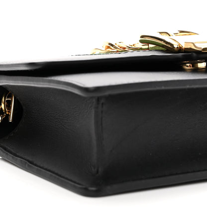 Gucci Calfskin Super Mini Sylvie Chain Shoulder Bag Black 8 of 9