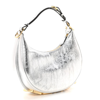 Fendi Rock Millenium Small Fendigraphy Hobo Bag Argento 3 of 10