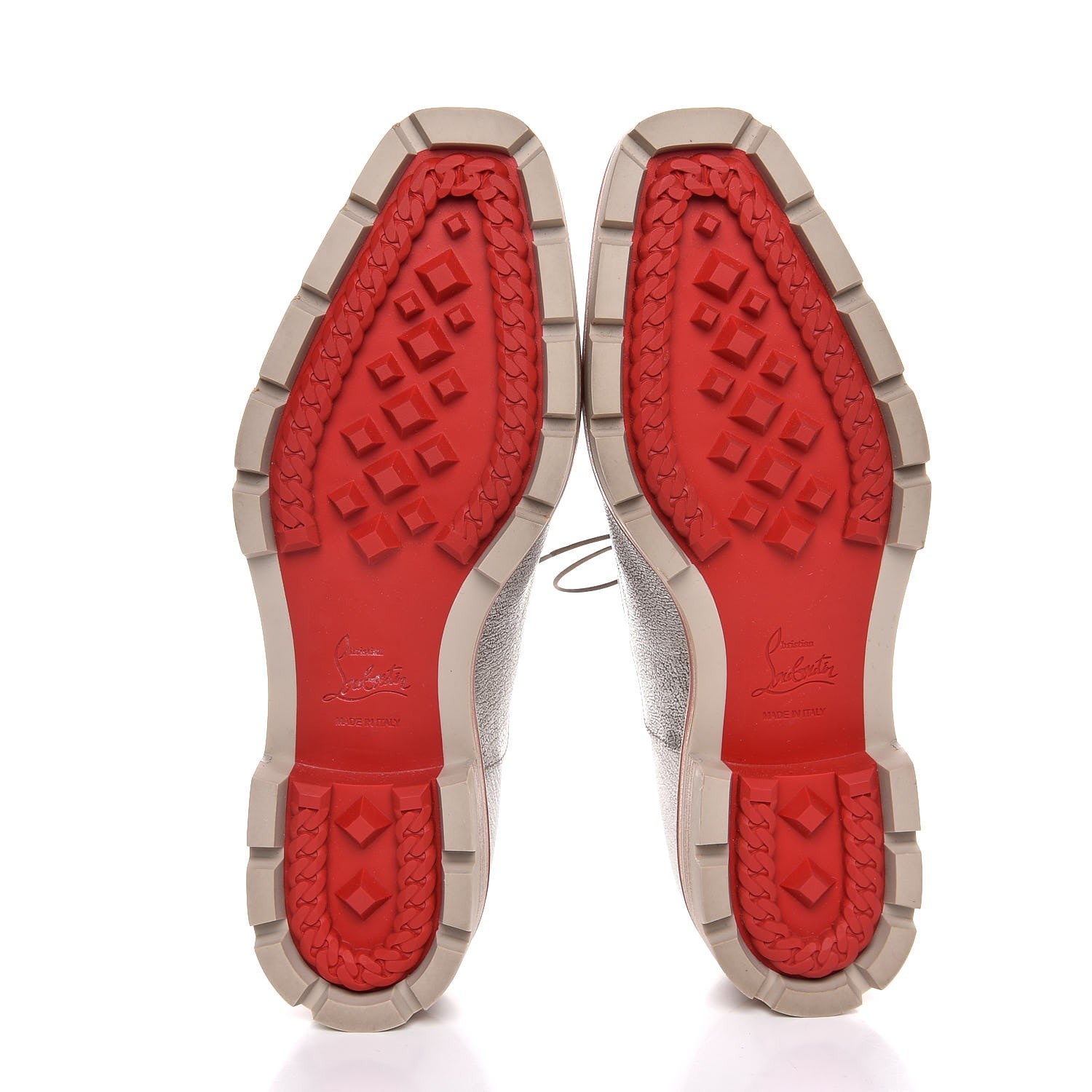 Christian Louboutin Kid Lame Hubertus Donna Oxfords 36 Roche 5 of 8