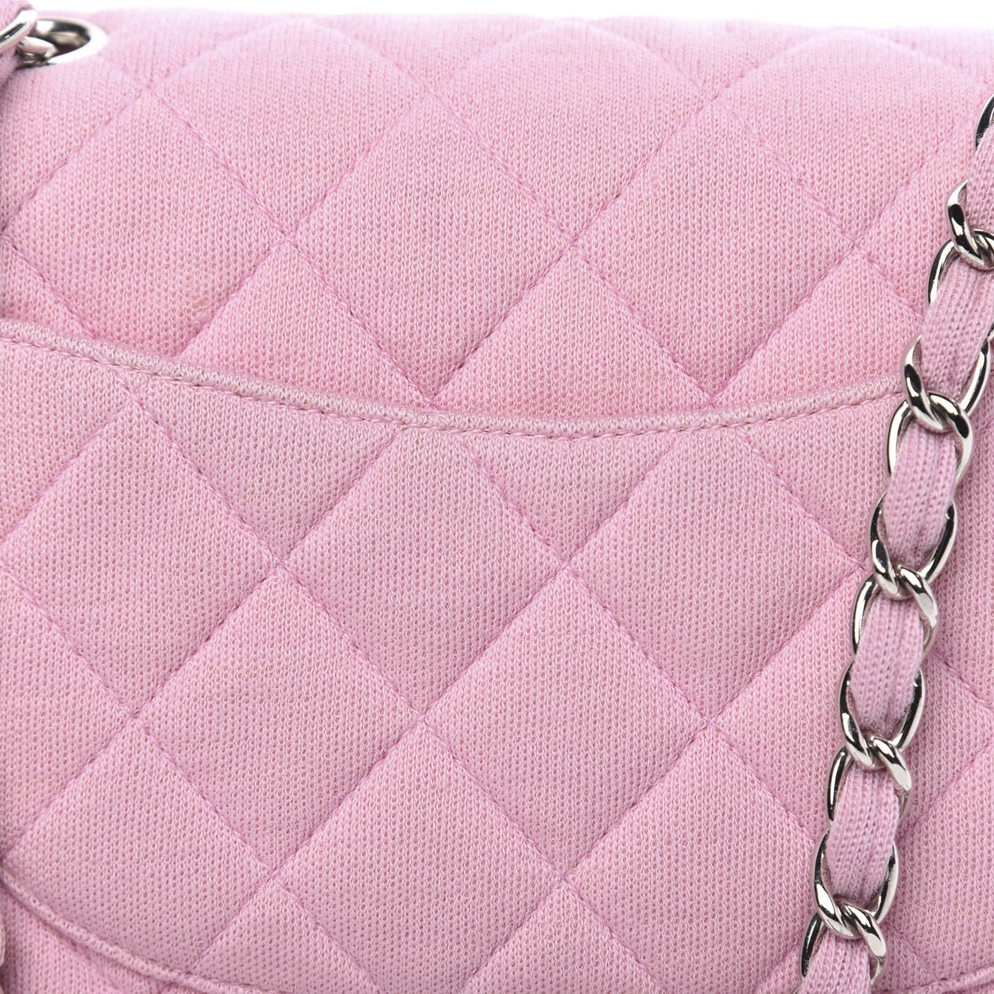 Jersey Quilted Mini Square Flap Pink