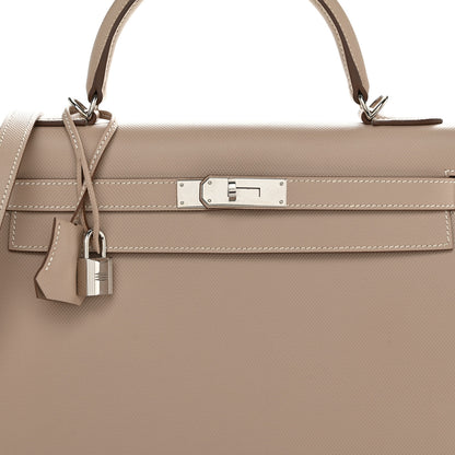 Hermes Grain d'H Kelly Sellier 32 Argile 8 of 13