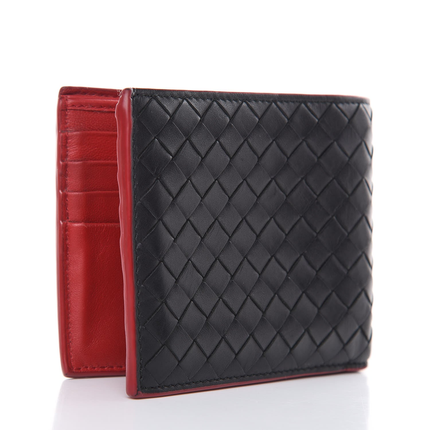 Bottega Veneta Nappa Intrecciato Bi-Fold Wallet Black Multicolor 3 of 11