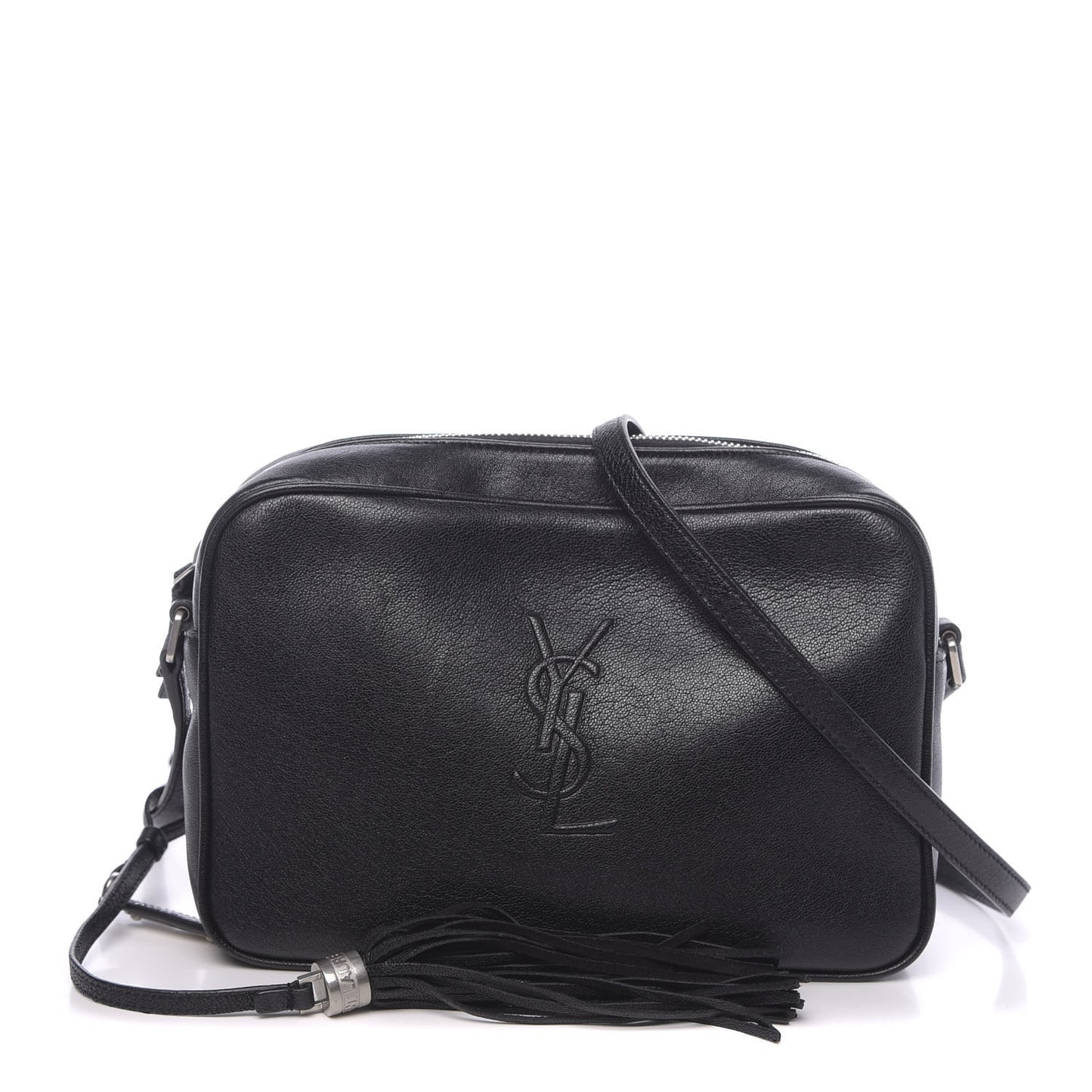 Lambskin Monogram Small Lou Camera Bag Black