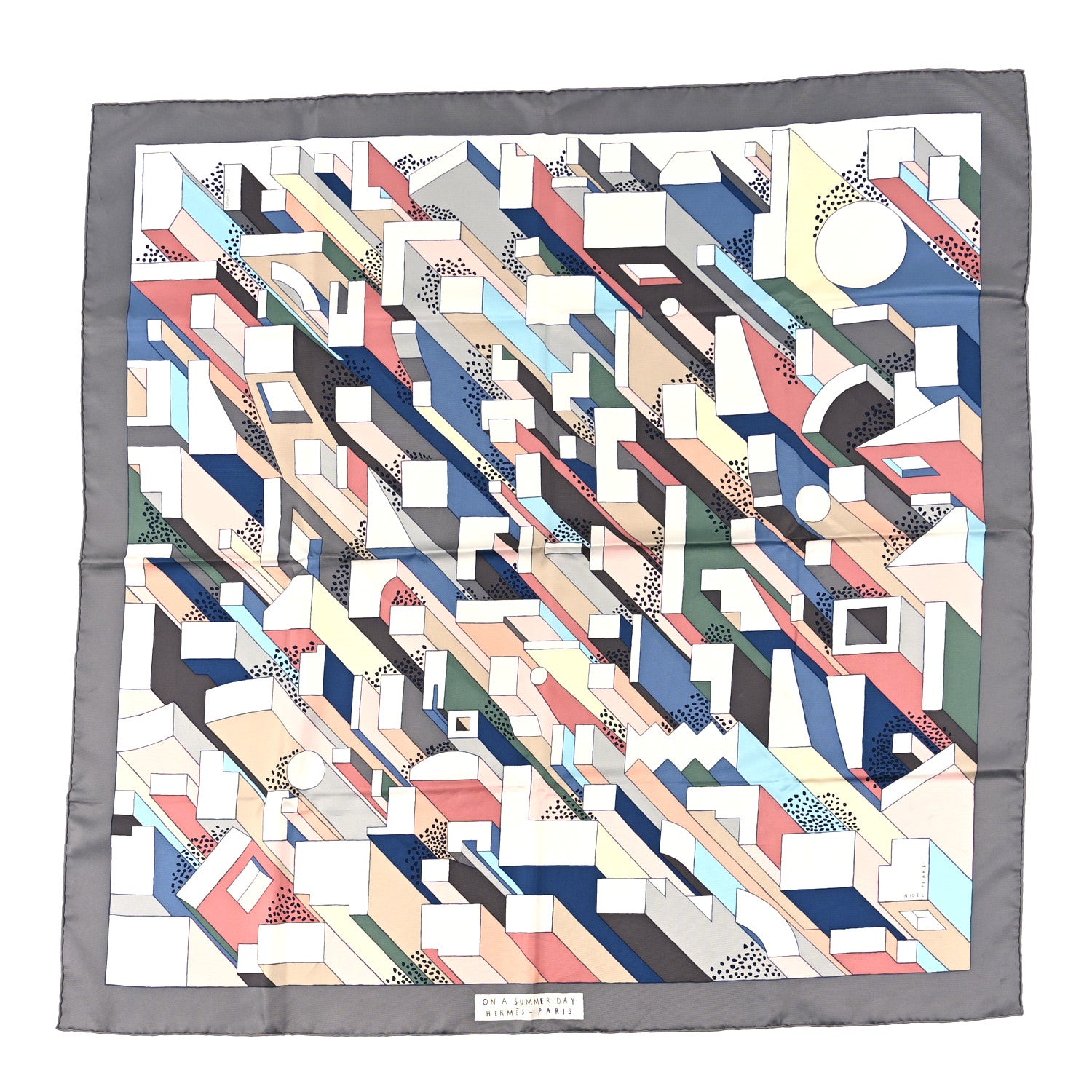 Hermes Silk On A Summer Day Scarf 90 1 of 4