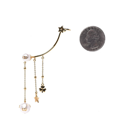 Christian Dior Pearl Shiny-D Earring Gold 2 of 4