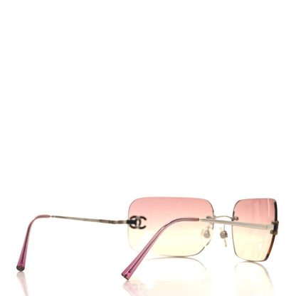 Chanel Metal Crystal CC Logo Sunglasses 4017-D Pink 4 of 6