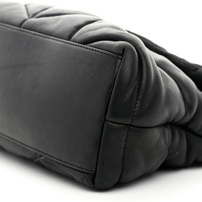 Saint Laurent Lambskin Quilted Monogram Monochrome Small Loulou Puffer Chain Satchel Black 10 of 10