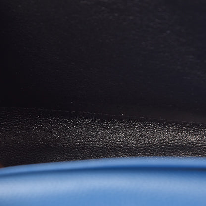 Saint Laurent Grain De Poudre Matelasse Chevron Monogram Chain Wallet Blue Clair 8 of 8