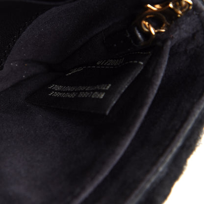 Fendi Shearling Shiny Nappa Micro Baguette Black 8 of 10