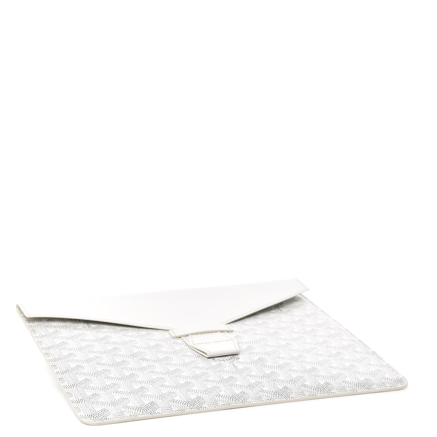 Goyardine Camondo MM Horizontal Clutch White