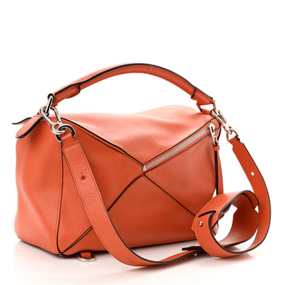Loewe Calfskin Medium Puzzle Bag Orange 3 of 12