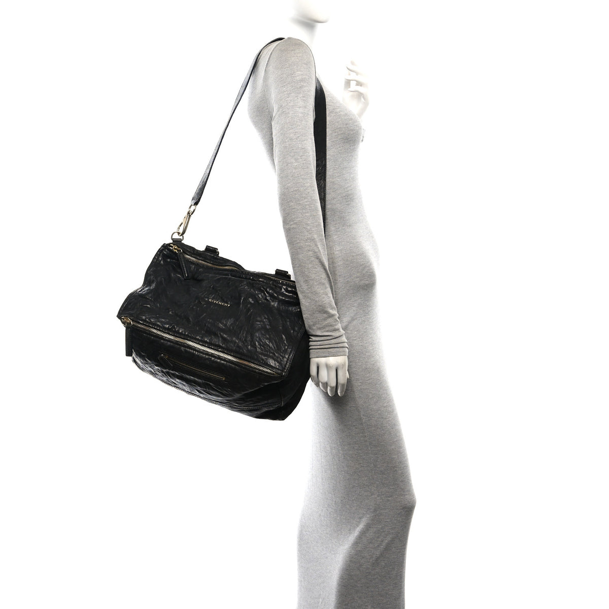 Givenchy Tumbled Sheepskin Large Pandora Black 2 of 13
