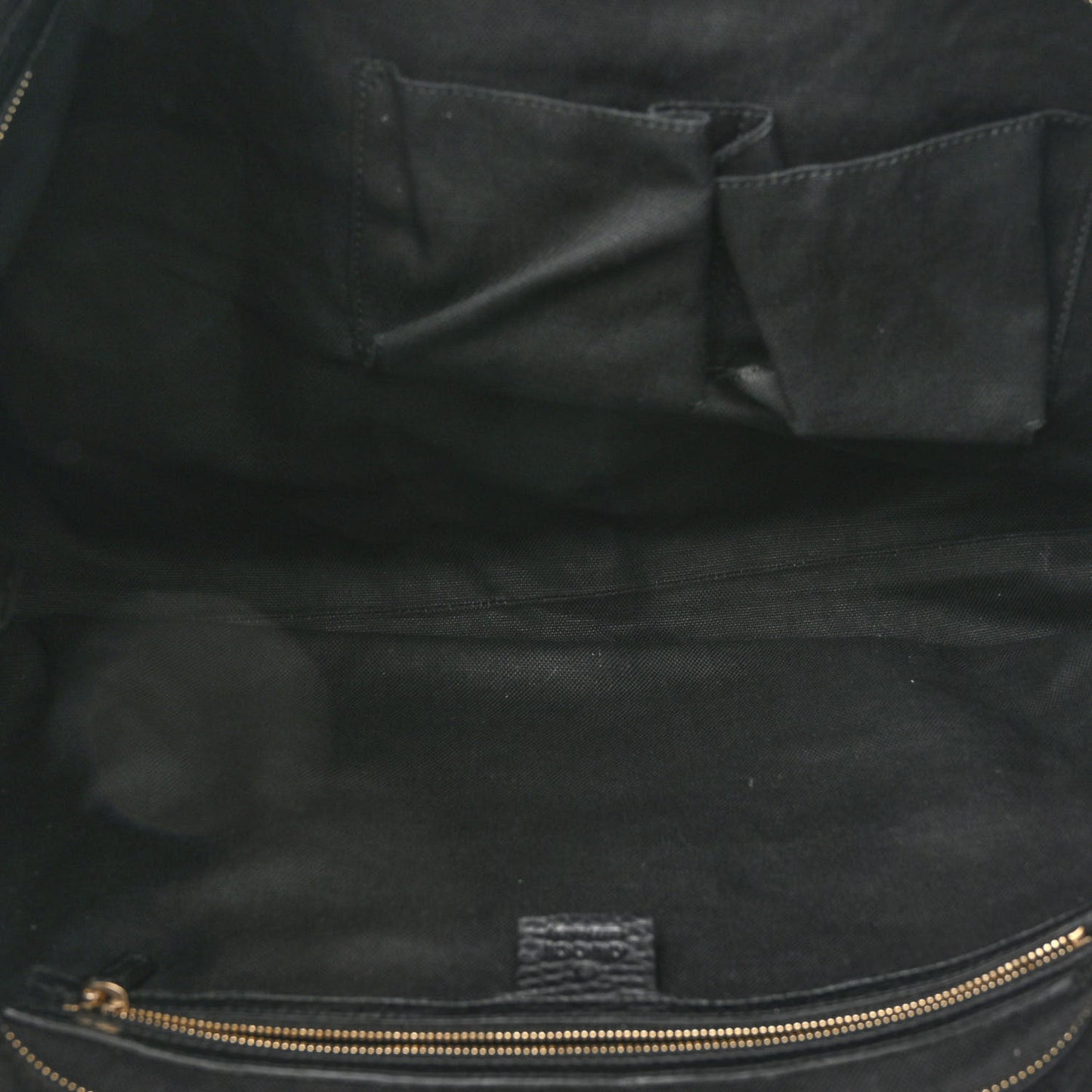 Pebbled Calfskin Large Bamboo Shopper Tote Black