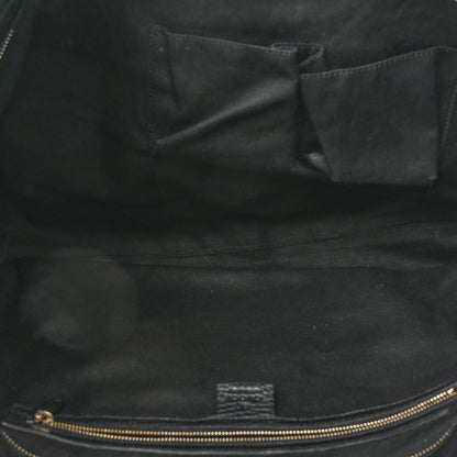Gucci Pebbled Calfskin Large Bamboo Shopper Tote Black 4 of 9