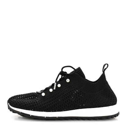 Jimmy Choo Veles Knit Pearly Lace Up Sneaker 40 Black 1 of 9