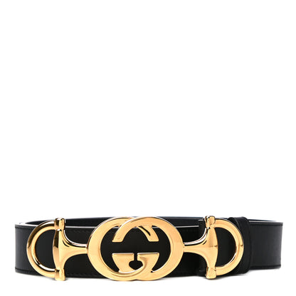 Gucci Calfskin Zumi 30mm Belt 80 32 Black 1 of 6