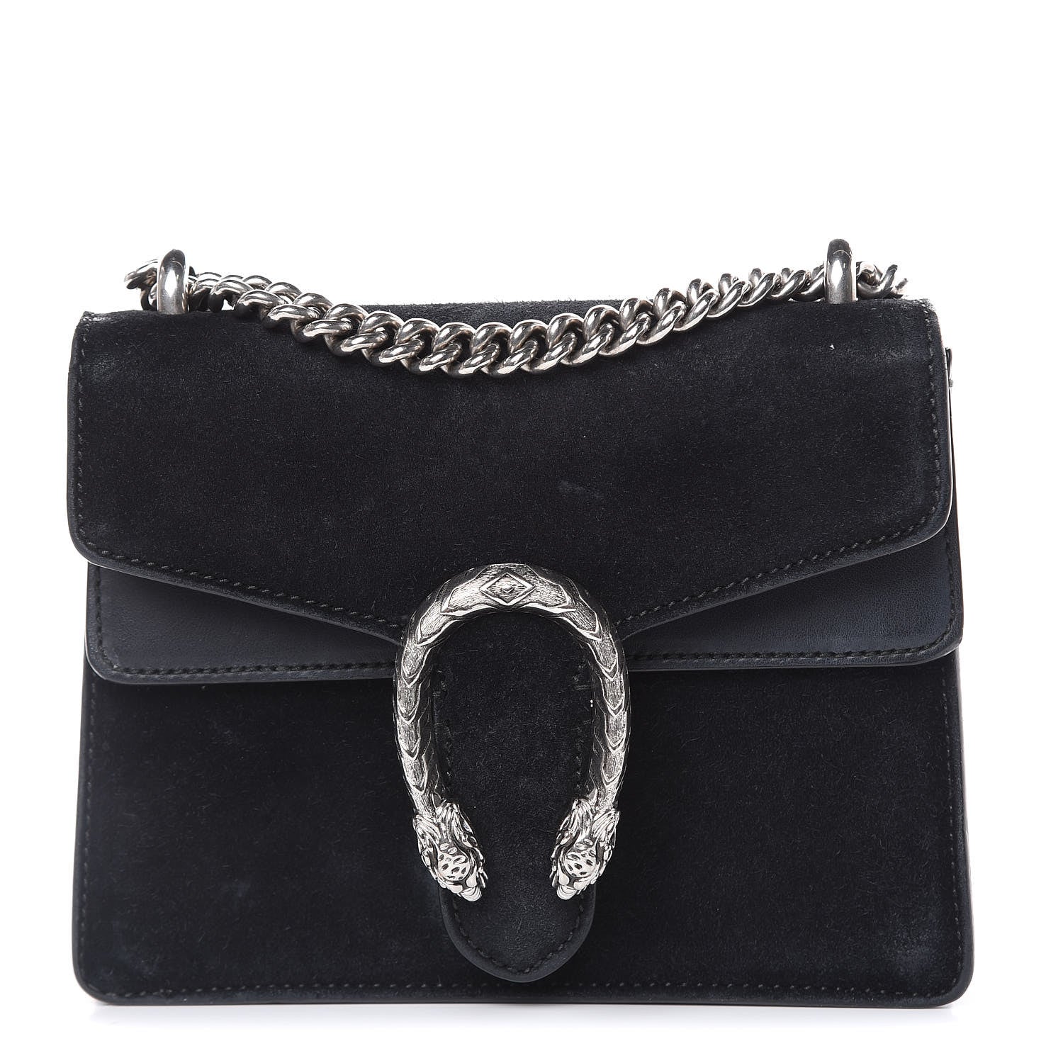 Gucci Suede Mini Dionysus Shoulder Bag Black 1 of 21
