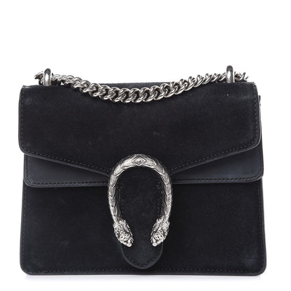 Gucci Suede Mini Dionysus Shoulder Bag Black 1 of 21