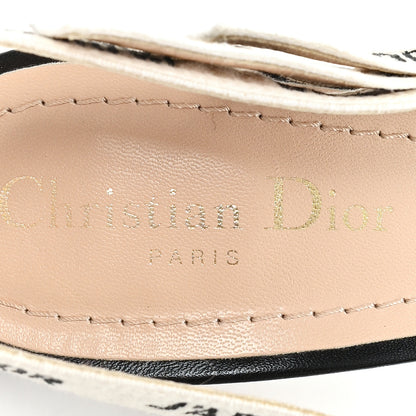 Christian Dior Technical Canvas Ribbon J Adior Slingback 100mm Pumps 38.5 Black 8 of 10